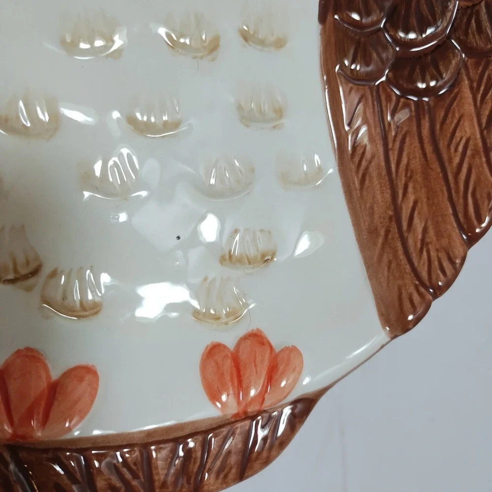 Better Homes And Garden Owl Heritage Collection Earthenware Serving Trinket Dish